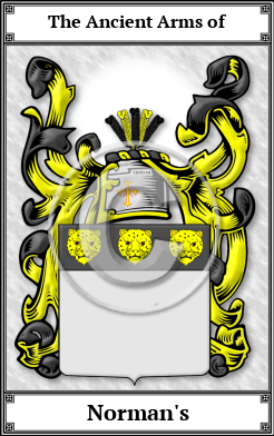 Norman's Family Crest Download (JPG)  Book Plated - 150 DPI