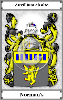 Norman's Family Crest Download (JPG) Book Plated - 600 DPI