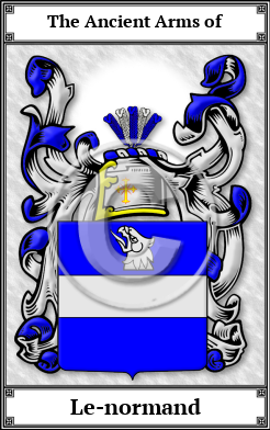 Le-normand Family Crest Download (JPG)  Book Plated - 150 DPI
