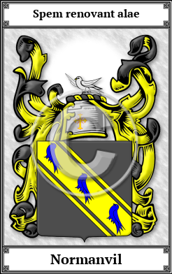 Normanvil Family Crest Download (JPG)  Book Plated - 150 DPI