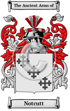 Notcutt Family Crest/Coat of Arms