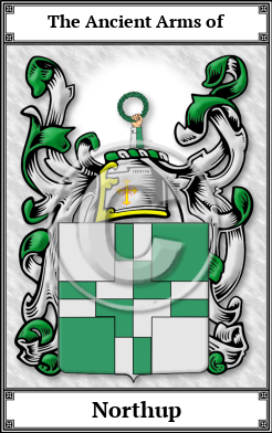 Northup Family Crest Download (JPG)  Book Plated - 150 DPI