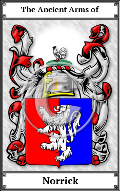 Norrick Family Crest Download (JPG)  Book Plated - 150 DPI