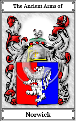 Norwick Family Crest Download (JPG)  Book Plated - 150 DPI