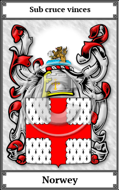 Norwey Family Crest Download (JPG)  Book Plated - 150 DPI