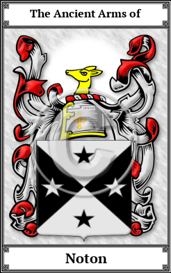 Noton Family Crest Download (JPG)  Book Plated - 150 DPI