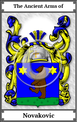 Novakovic Family Crest Download (JPG)  Book Plated - 150 DPI