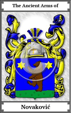 Novaković Family Crest Download (JPG)  Book Plated - 150 DPI