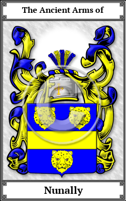 Nunally Family Crest Download (JPG) Book Plated - 600 DPI