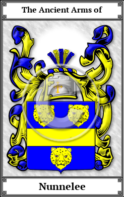 Nunnelee Family Crest Download (JPG) Book Plated - 600 DPI