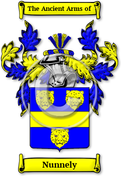 Nunnely Family Crest Download (jpg) Legacy Series - 150 DPI