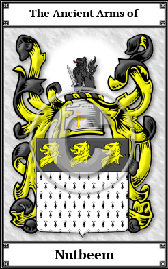 Nutbeem Family Crest Download (JPG)  Book Plated - 150 DPI