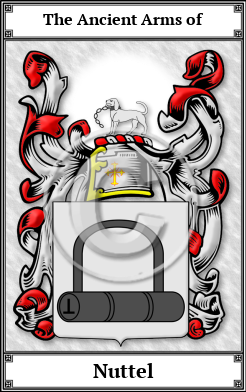 Nuttel Family Crest Download (JPG)  Book Plated - 150 DPI