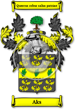 Aks Family Crest Download (jpg) Legacy Series - 150 DPI