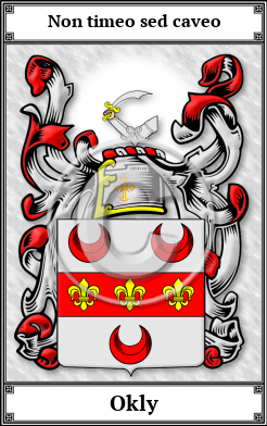 Okly Family Crest Download (JPG)  Book Plated - 150 DPI