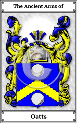 Oatts Family Crest Download (JPG)  Book Plated - 150 DPI