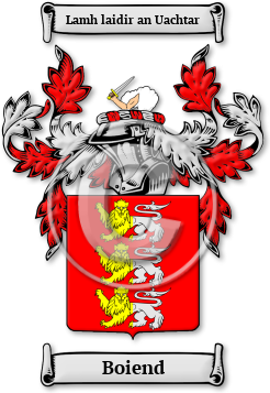 Boiend Family Crest Download (JPG) Legacy Series - 600 DPI