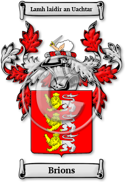 Brions Family Crest Download (jpg) Legacy Series - 150 DPI