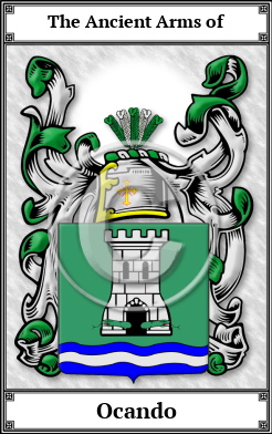 Ocando Family Crest Download (JPG)  Book Plated - 150 DPI