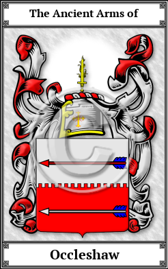 Occleshaw Family Crest Download (JPG)  Book Plated - 150 DPI