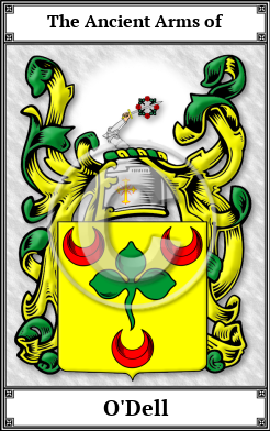 O'Dell Family Crest Download (JPG) Book Plated - 600 DPI