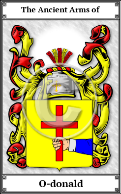 O-donald Family Crest Download (JPG) Book Plated - 600 DPI