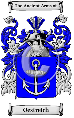 Oestreich Family Crest/Coat of Arms
