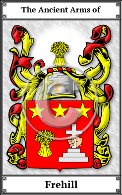 Frehill Family Crest Download (JPG)  Book Plated - 150 DPI