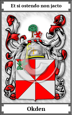 Okden Family Crest Download (JPG) Book Plated - 600 DPI