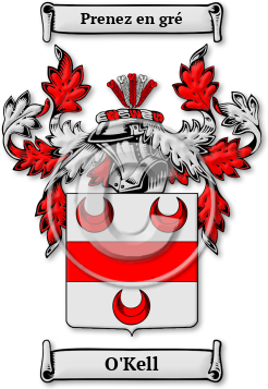 O'Kell Family Crest Download (jpg) Legacy Series - 150 DPI