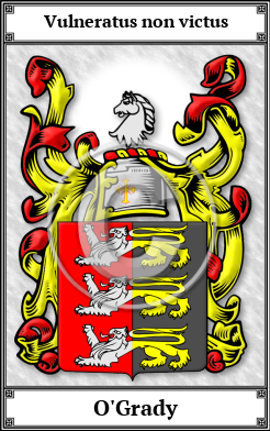 O'Grady Family Crest Download (JPG)  Book Plated - 150 DPI