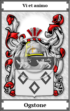 Ogstone Family Crest Download (JPG)  Book Plated - 150 DPI