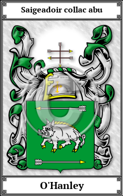 O'Hanley Family Crest Download (JPG)  Book Plated - 150 DPI