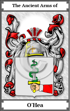 O'Hea Family Crest Download (JPG)  Book Plated - 150 DPI