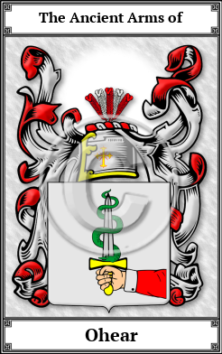 Ohear Family Crest Download (JPG) Book Plated - 600 DPI