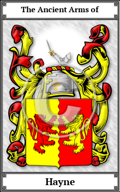 Hayne Family Crest Download (JPG) Book Plated - 600 DPI