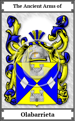 Olabarrieta Family Crest Download (JPG)  Book Plated - 150 DPI
