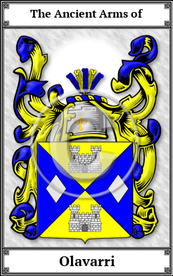 Olavarri Family Crest Download (JPG)  Book Plated - 150 DPI