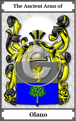 Olano Family Crest Download (JPG)  Book Plated - 150 DPI