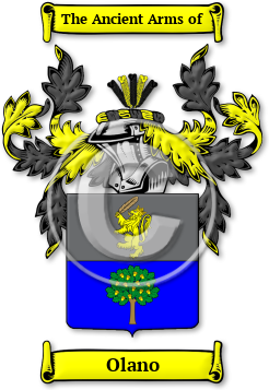 Olano Family Crest Download (jpg) Legacy Series - 150 DPI