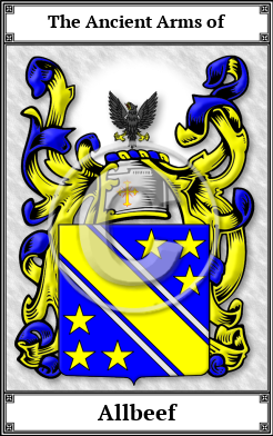 Allbeef Family Crest Download (JPG)  Book Plated - 150 DPI