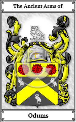 Odums Family Crest Download (JPG)  Book Plated - 150 DPI