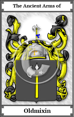 Oldmixin Family Crest Download (JPG)  Book Plated - 150 DPI