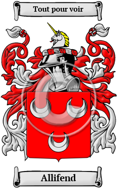 Allifend Family Crest/Coat of Arms