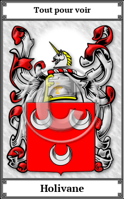 Holivane Family Crest Download (JPG)  Book Plated - 150 DPI