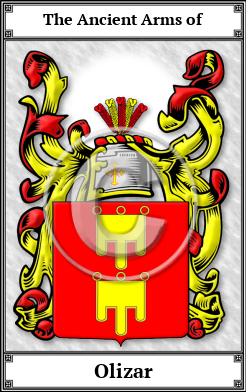 Olizar Family Crest Download (JPG)  Book Plated - 150 DPI