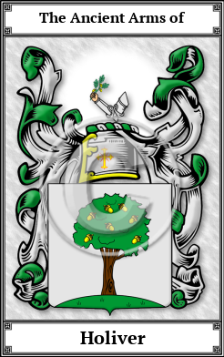 Holiver Family Crest Download (JPG) Book Plated - 600 DPI