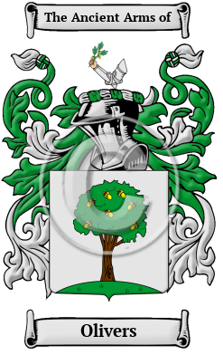 Olivers Family Crest Download (JPG) Heritage Series - 600 DPI