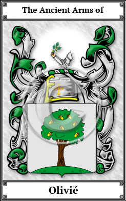 Olivié Family Crest Download (JPG)  Book Plated - 150 DPI
