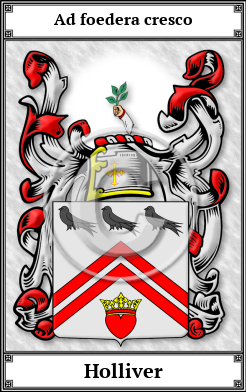 Holliver Family Crest Download (JPG)  Book Plated - 150 DPI